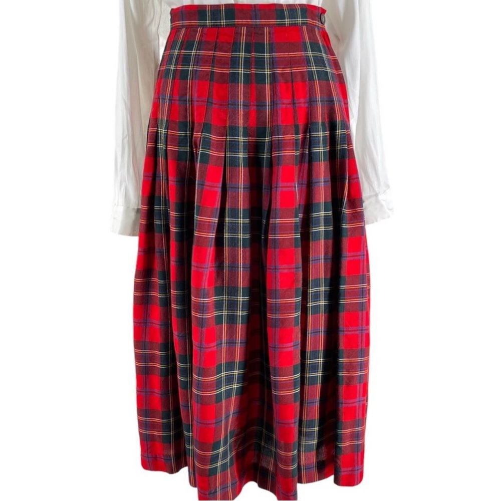 GAP Red Plaid A-Line Skirt